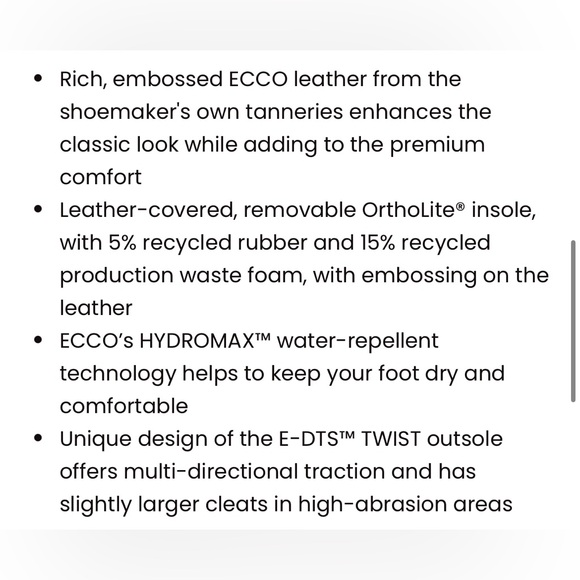 Ecco Men’s Classic Hybrid Golf Shoes-Mocha-Size 11-11.5 NIB⛳️ - Picture 9 of 11